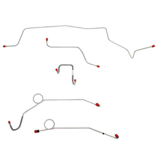 1967 Dodge Charger Front Brake Line Kit Power Drum Brakes Stainless RKT6705SS