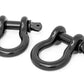 D Ring Shackles; Cast; 3/4" Pin; Pair; Black RS121