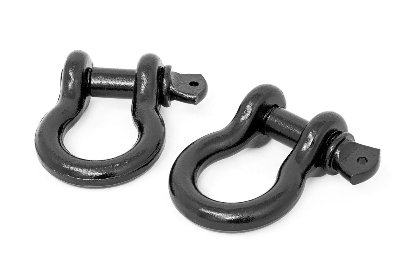 D Ring Shackles; Cast; 3/4" Pin; Pair; Black RS121