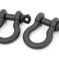 5/8 D Ring Shackles; Cast; 3/4" Pin; Pair; Black RS179