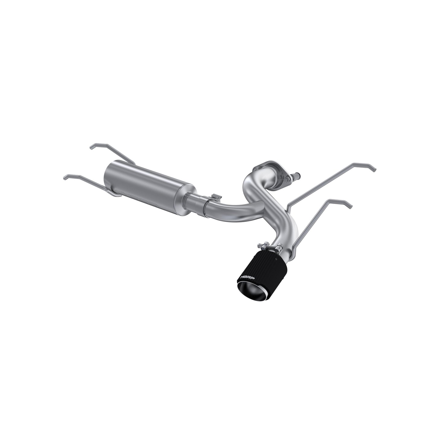 Fits 2016+ Mazda MX-5 Miata Single Rear Exit 2.5in Axle Back w/ Carbon Fiber Tips - T304