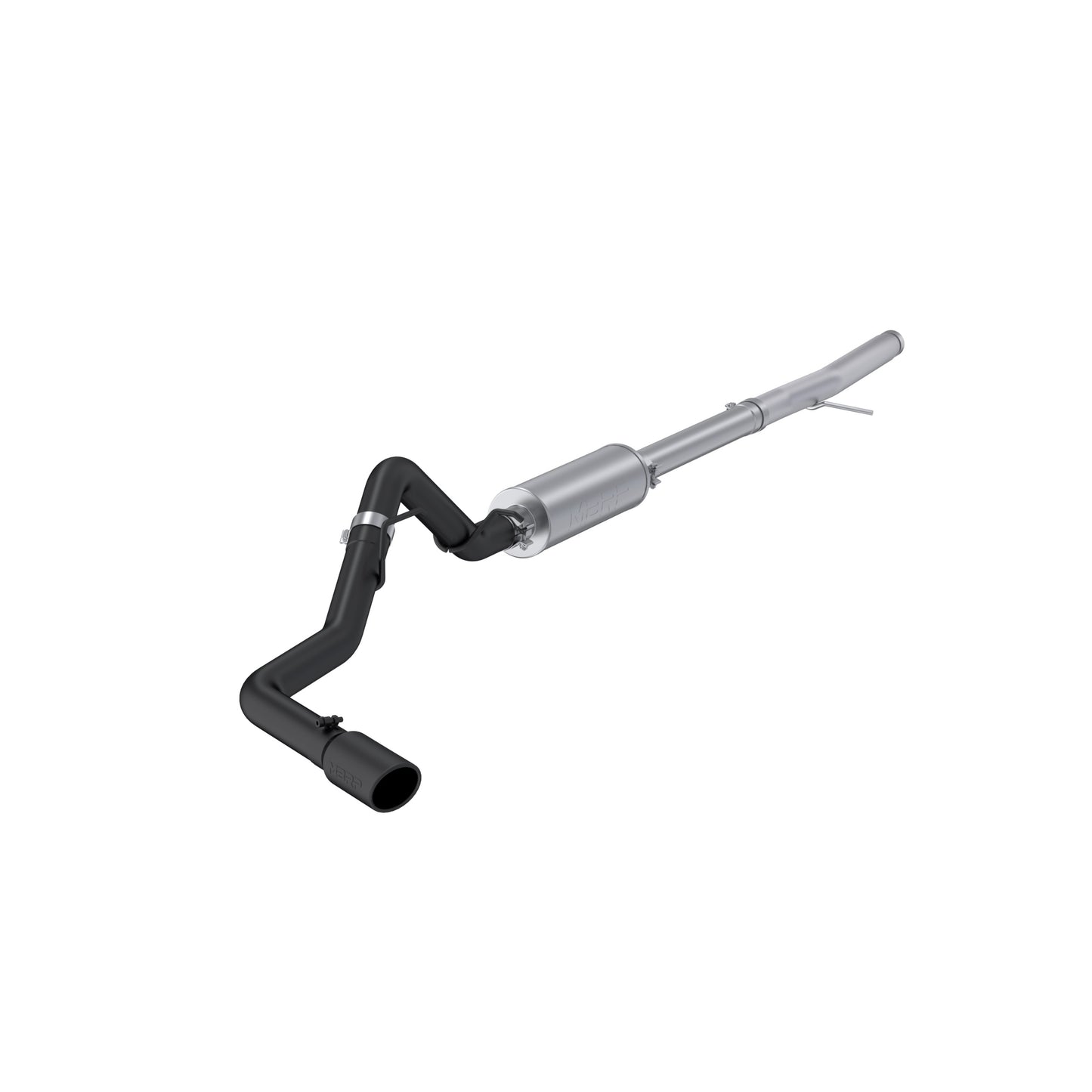Fits 2024 Ford Ranger Black-Coated Alum. Steel Single Side Outlet 3in Cat Back Exhaust