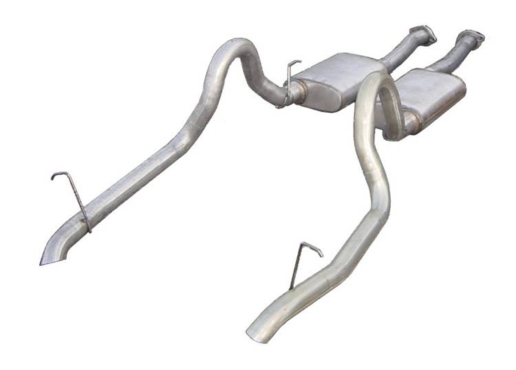 Cat Back Exhaust System 87-93 Mustang GT Split Rear Dual Exit 2.5 in