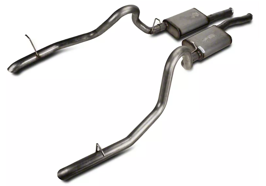 Cat Back Exhaust System 87-93 Mustang GT Split Rear Dual Exit 2.5 in