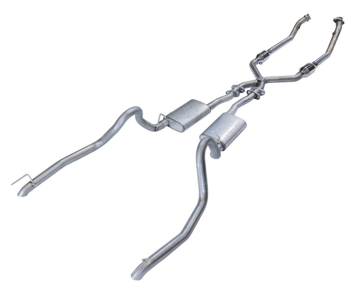 1998-2004 Mustang V6 Dual Turndown Tips With Catalytic Converters Exhaust Kit