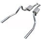 Cat Back Exhaust System 98-04 Mustang V6 Split Rear Dual Exit 2.5 in