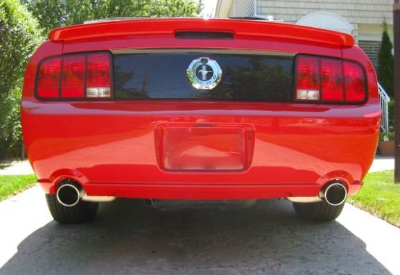 Cat Back Exhaust System 05-10 Mustang V6 Split Rear Dual Exit 2.5 in