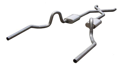 Crossmember Back w/X-Pipe Exhaust System 64-72 A-Body Split Rear Dual Exit 2.5