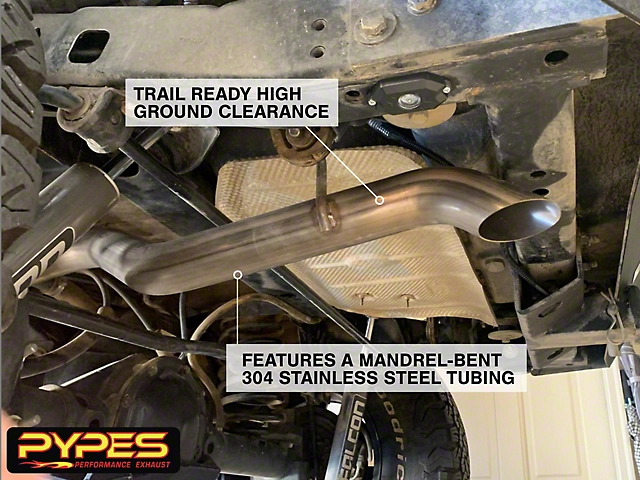 2007-2018 Jeep Wrangler JK 2/4 Door High Ground Clearance Cat Back Exhaust Syst