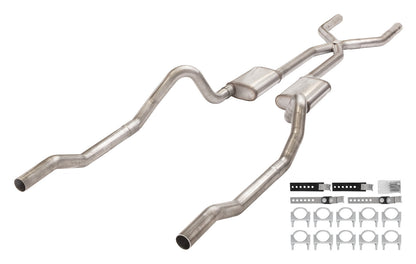 1966-1974 Dodge Charger 3 Inch Crossmember Back Exhaust System SMB13R