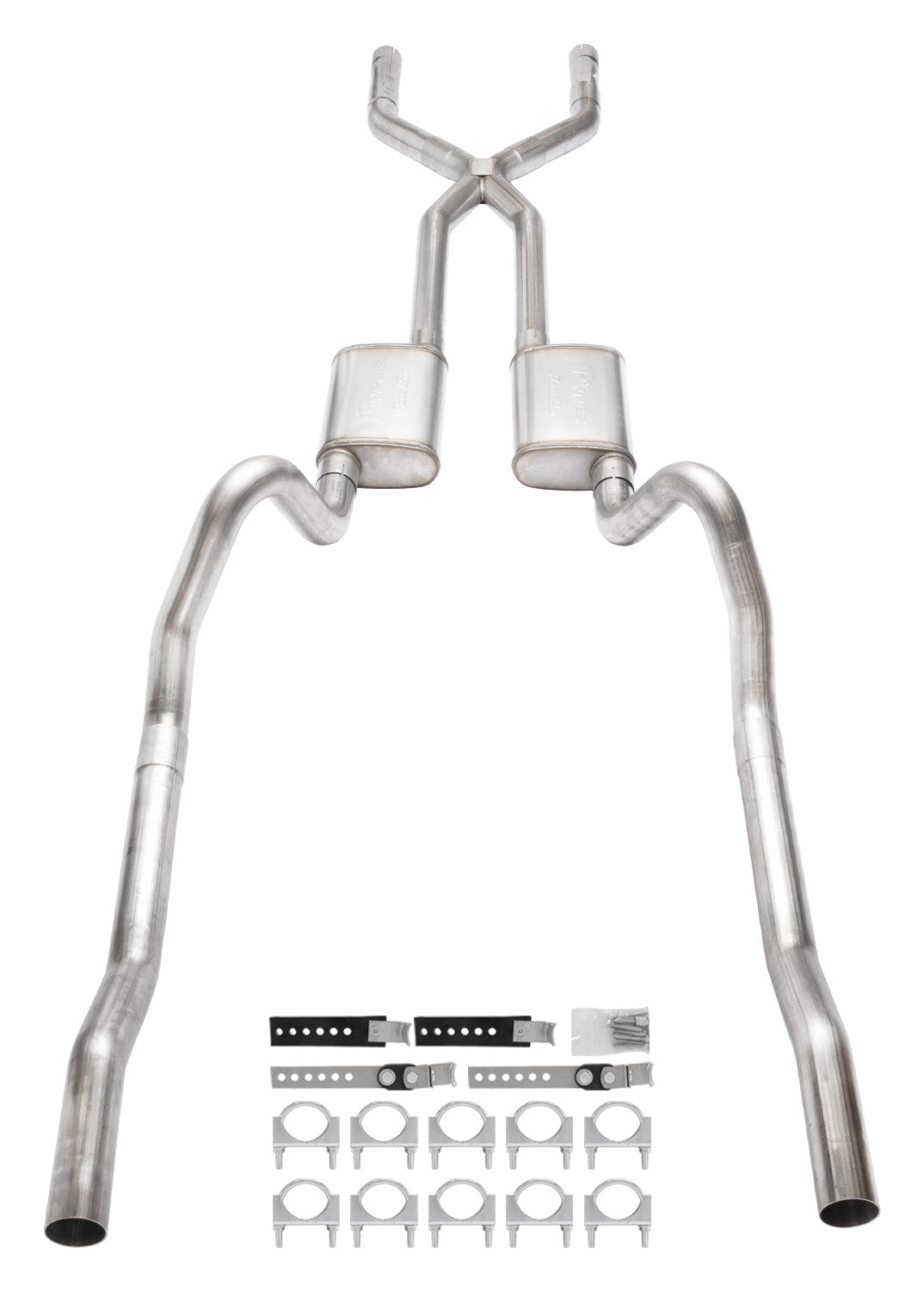 1966-1974 Dodge Charger 3 Inch Crossmember Back Exhaust System SMB13R