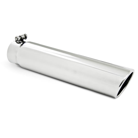 3.5in. OD. 3in. inlet. Angled Cut Rolled End. Clampless-no weld. T304. T5143