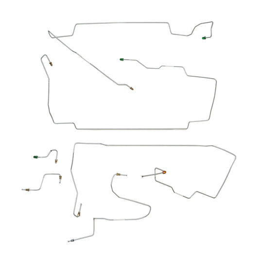 1998 Ford Mustang GT Front Brake Line Kit ABS Stainless ZKT9801SS