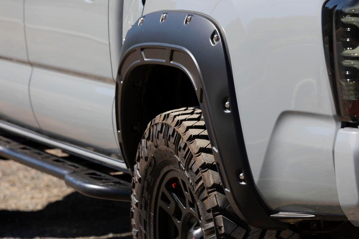Fits Toyota Tacoma 2WD/4WD (2016-2023) Fender Flares; Defender; A-T11621