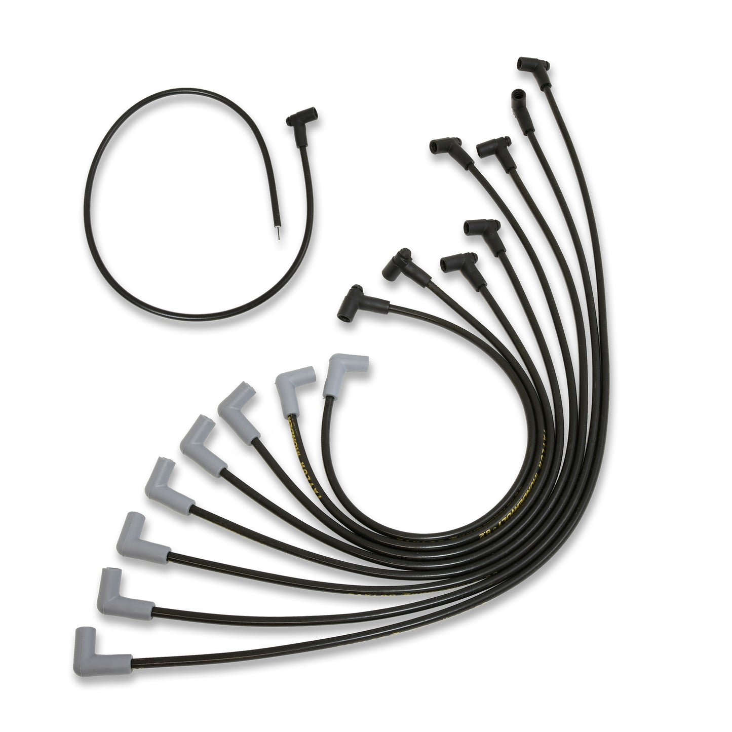Spark Plug Wire Set Universal 8.2mm Silicone Thundervolt 40 ohm/ft Black 86029
