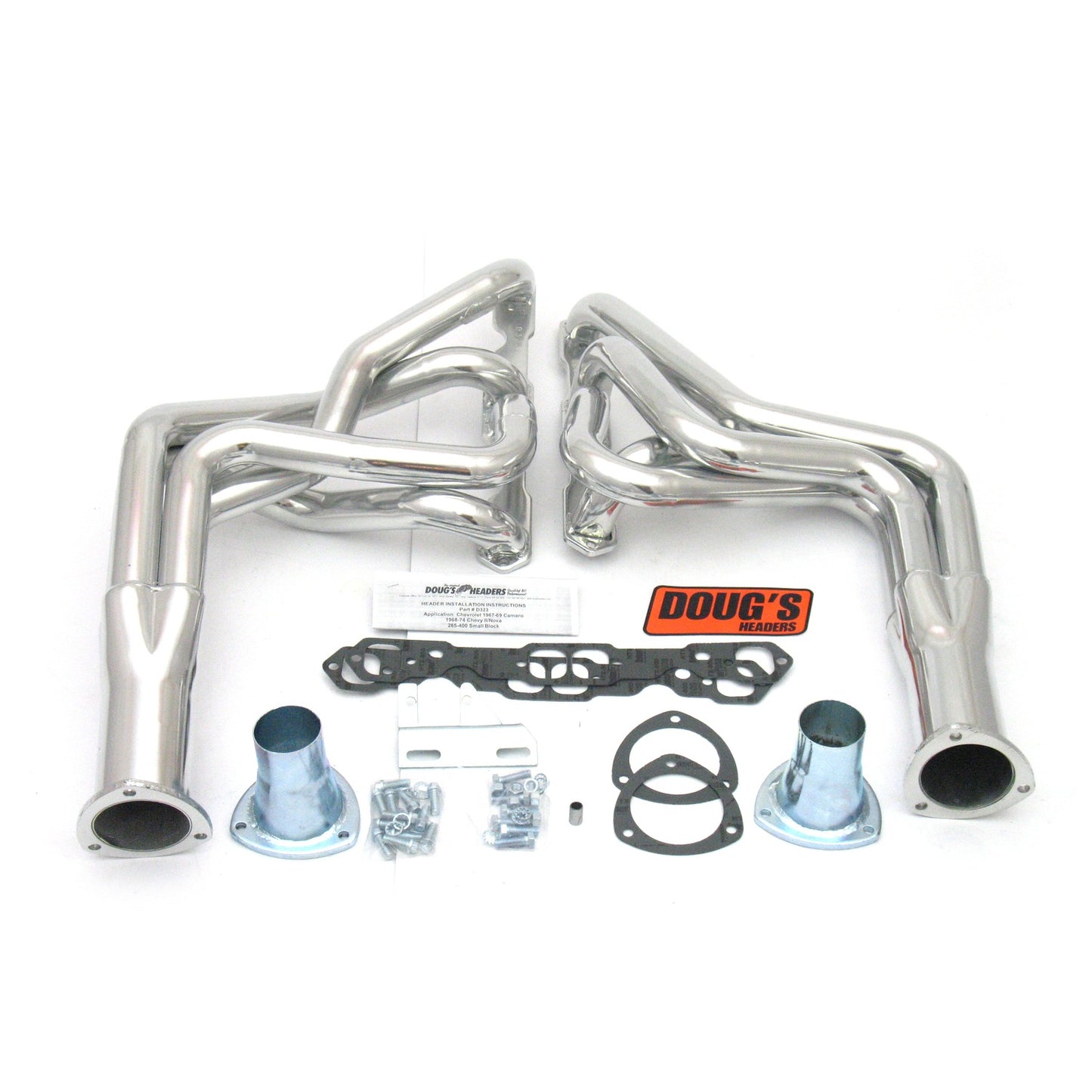 Long Tube Headers for 67-69 F Body/68-74 X Body 265-400 SBC 1-7/8in Primary D323