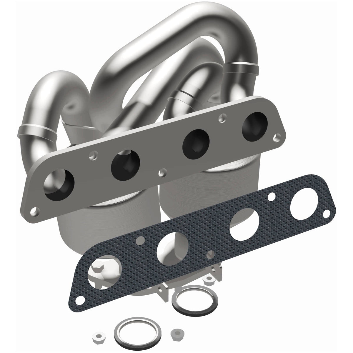 Catalytic Converter with Integrated Exhaust Manifold for HM Grade Federal / EPA Compliant Direct-Fit Manifold Catalytic