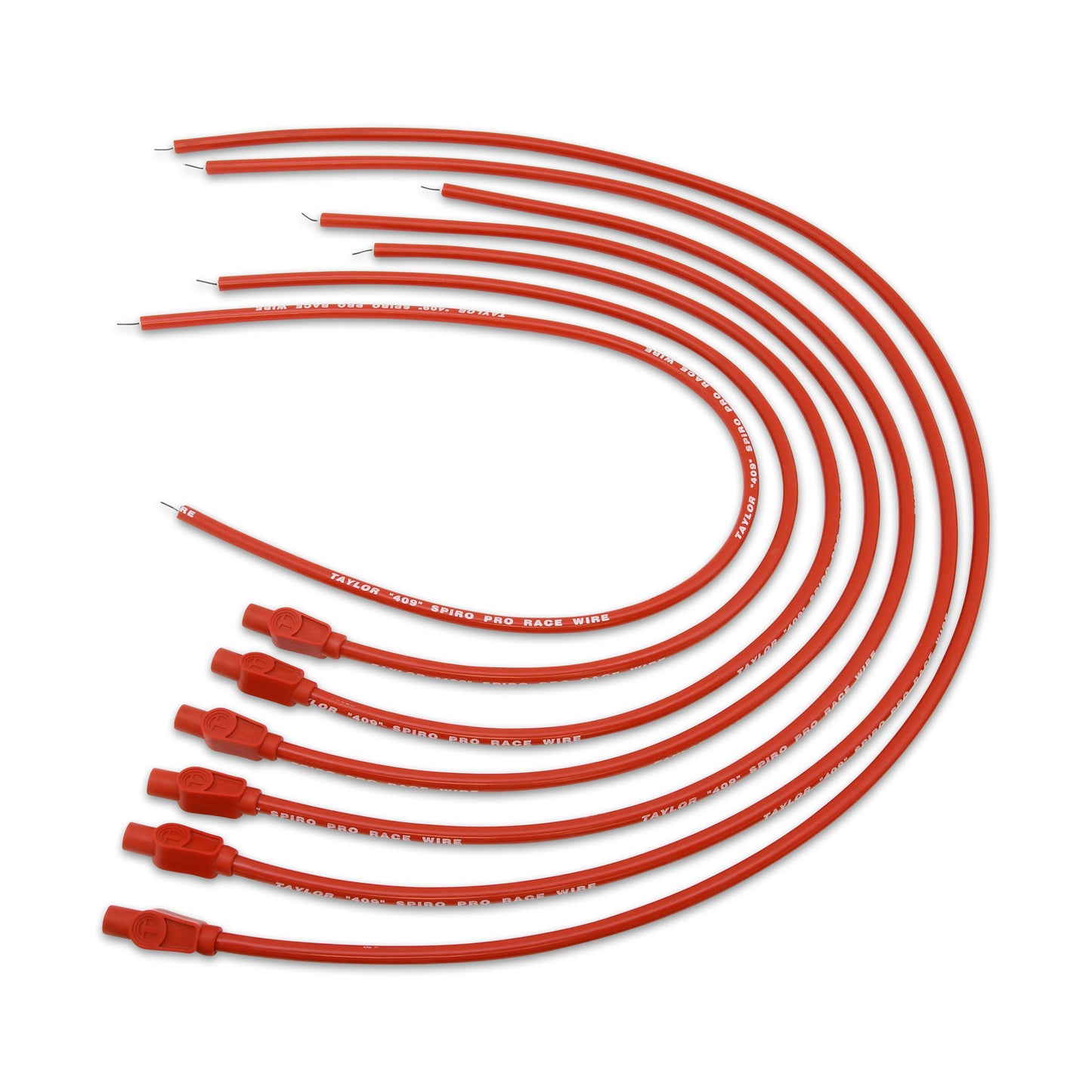 Spark Plug Wire Set Universal 10.4mm Silicone Spiro Pro 409 409 180? Red 79245