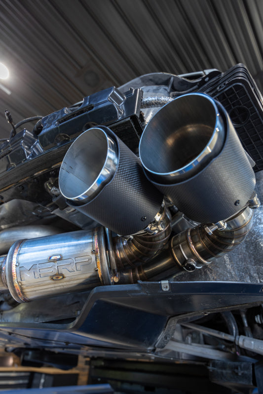 2020-2024 Chevrolet Corvette Stingray 3" Cat-Back; Quad Split Rear 4.5" S70413CF - Cat Back Exhaust Car Part People