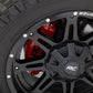 Rough Country Caliper Covers - Rear - Red - Non-Sport - Jeep Wrangler JL (21-24)/Wrangler Unlimited (18-25) - 711422