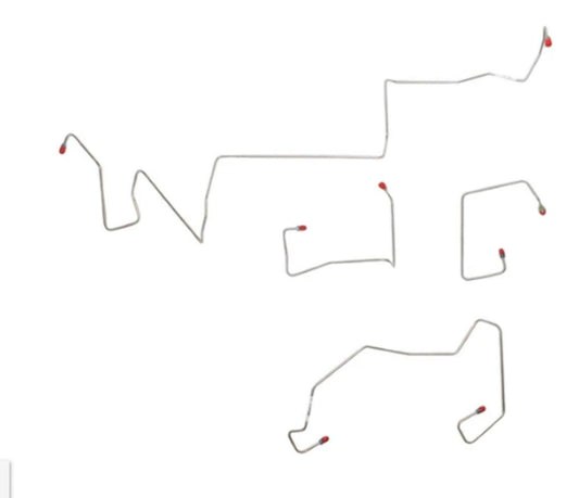 For Pontiac G6 2005-2007 Front Brake Line Kit w/ No ABS-AKT0501SS-CPP - Front Lines Car Part People