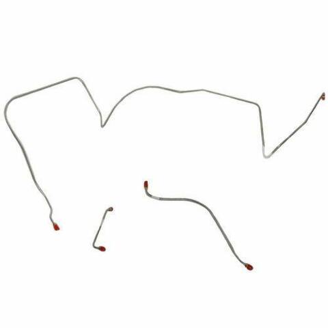 1966 Pontiac LeMans Front Brake Line Kit Power Drum Brakes Steel - AKT6602OM