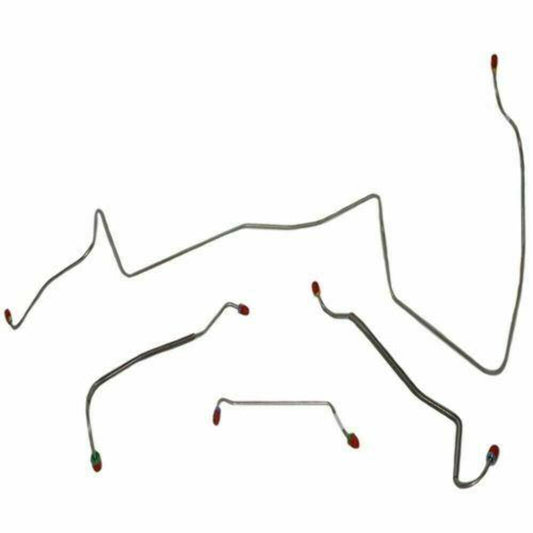 1967 Pontiac LeMans Front Brake Line Kit Manual Drum Brakes Stainless AKT6701SS - Front Lines Car Part People