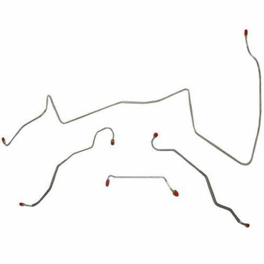 1967 Pontiac LeMans Front Brake Line Kit Power Drum Brakes Stainless - AKT6702SS - Front Lines Car Part People