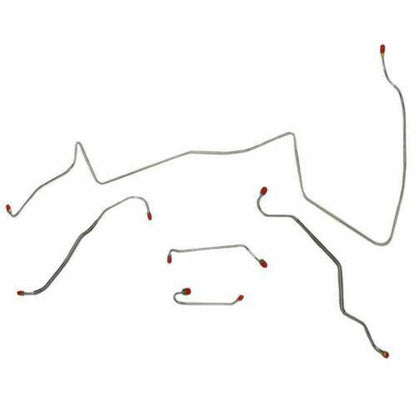 1967 Pontiac LeMans Front Brake Line Kit Power Drum Brakes Stainless - AKT6703SS - Front Lines Car Part People