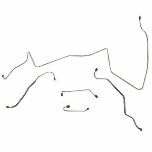 1967 Pontiac LeMans Front Brake Line Kit Power Drum Brakes Stainless - AKT6703SS - Front Lines Car Part People