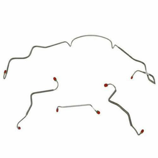 1967 Pontiac LeMans Front Brake Line Kit Manual Drum Brakes Steel - AKT6705OM - Front Lines Car Part People