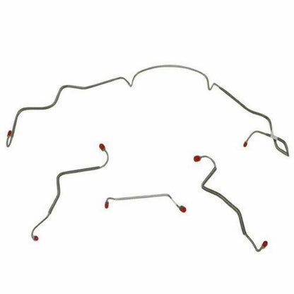 1967 Pontiac LeMans Front Brake Line Kit Manual Drum Brakes Stainless AKT6705SS - Front Lines Car Part People