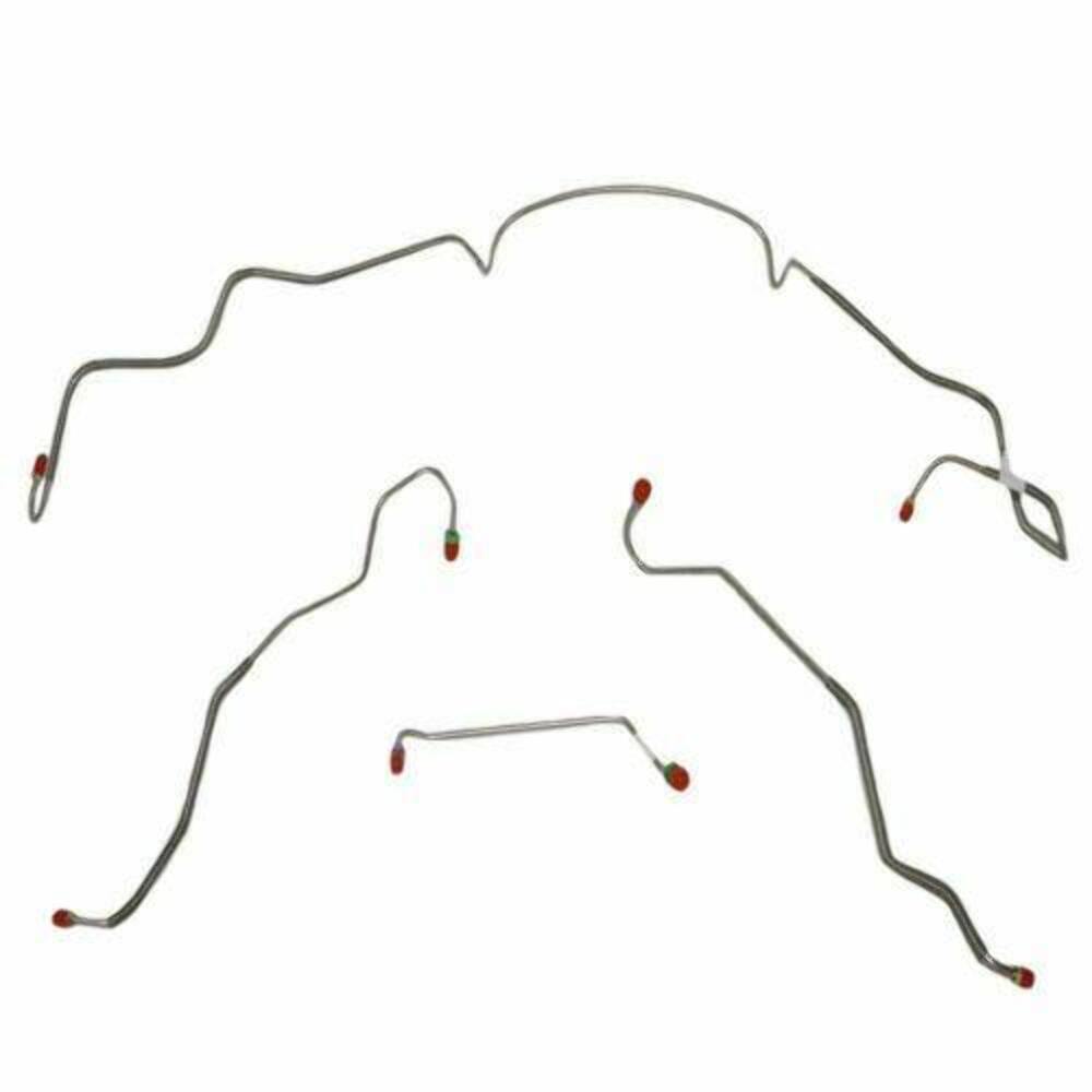 1967 Pontiac LeMans Front Brake Line Kit Power Drum Brakes Stainless AKT6706SS - Front Lines Car Part People