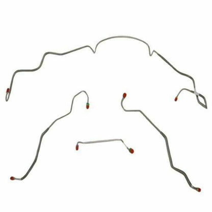 1967 Pontiac LeMans Front Brake Line Kit Power Drum Brakes Stainless AKT6706SS - Front Lines Car Part People