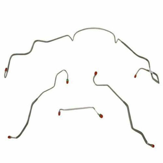 1967 Pontiac LeMans Front Brake Line Kit Power Drum Brakes Stainless AKT6706SS - Front Lines Car Part People