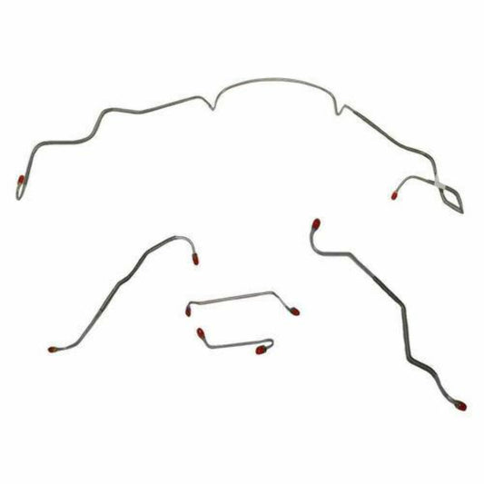 1967 Pontiac LeMans Front Brake Line Kit Power Disc Brakes Stainless - AKT6708SS - Front Lines Car Part People
