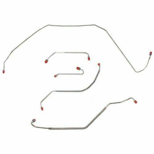 1967 Buick Skylark Front Brake Line Kit Power Disc Brakes Stainless - AKT6723SS - Front Lines Car Part People