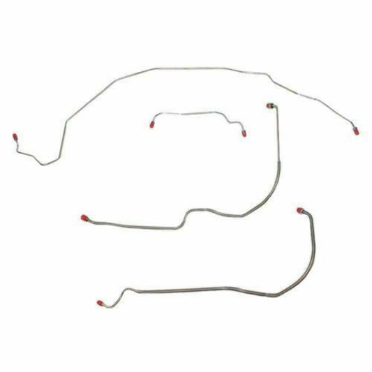 1971-1972 Buick Skylark Front Brake Line Kit Stainless - AKT7103SS - Front Lines Car Part People