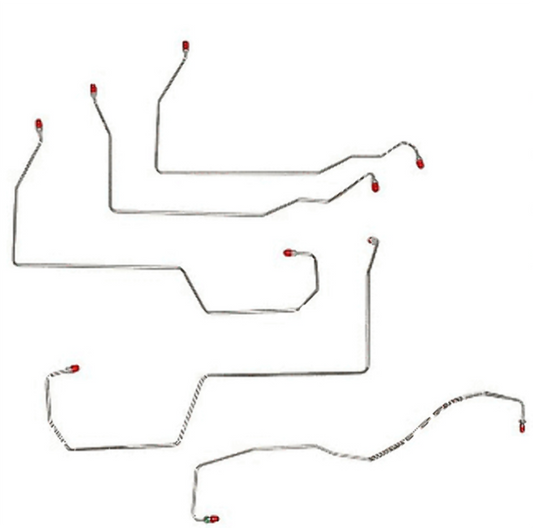 96-99 Buick LeSabre with Traction Control Front Brake Line Kit Stainless Steel AKT9302SS - Front Lines Car Part People