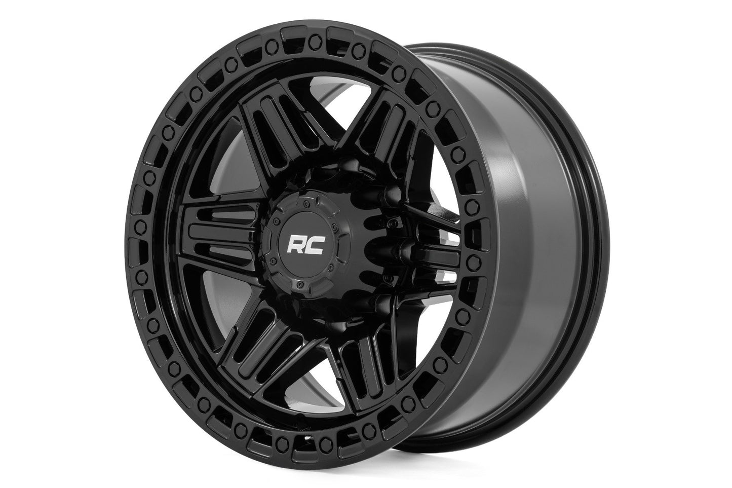 76 Series Wheel - Simulated Beadlock - Gloss Black - 17x9 / 5x5.5 / +0mm
