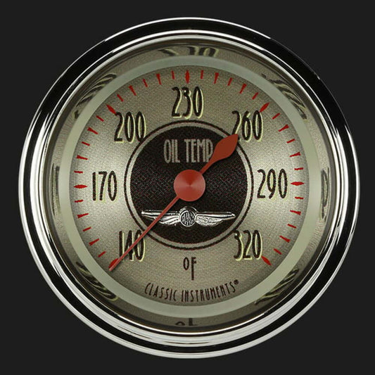 All American Nickel 2 1/8" Oil Temperature Gauge AN128SHC