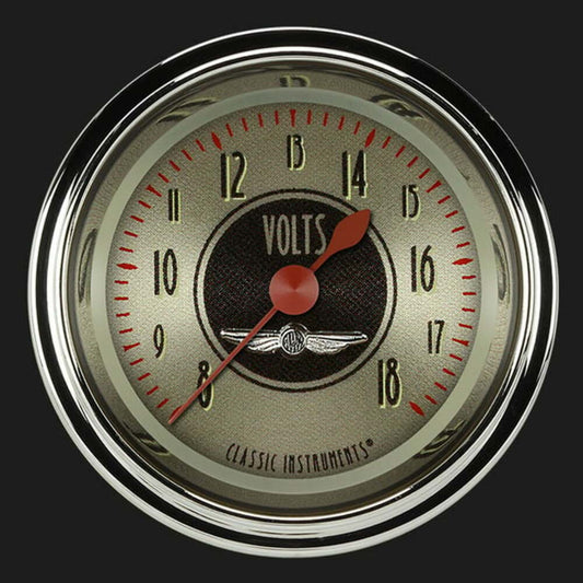 All American Nickel 2 1/8" Voltage Gauge AN130SHC