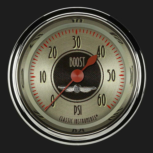 All American Nickel 2 1/8" Boost Gauge, 60 psi AN143SHC