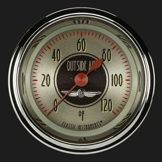 All American Nickel 2 1/8" External Air Temp. Gauge AN199SHC