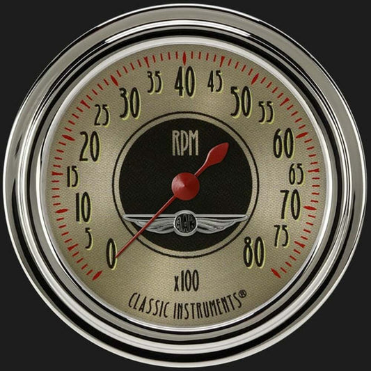 All American Nickel 2 5/8" Tachometer AN383SLC
