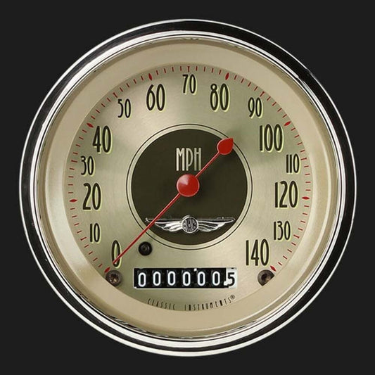 All American Nickel 3 3/8" Speedometer AN55SHC