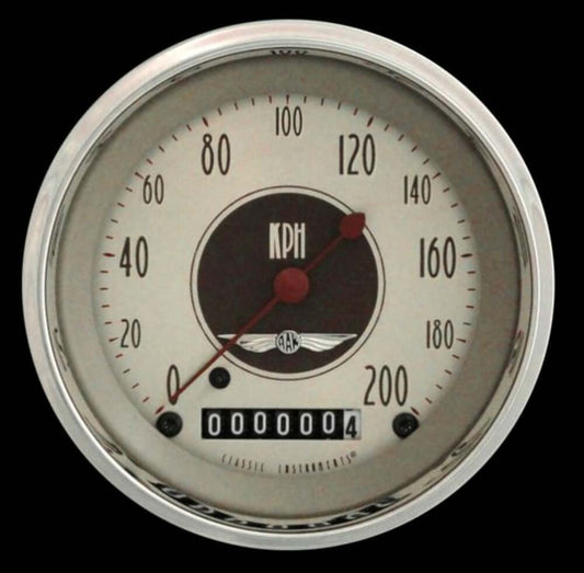 All American Nickel 3 3/8" Speedometer AN59SHC