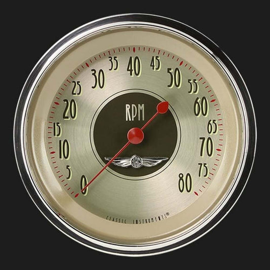 All American Nickel 3 3/8" Tachometer AN80SHC