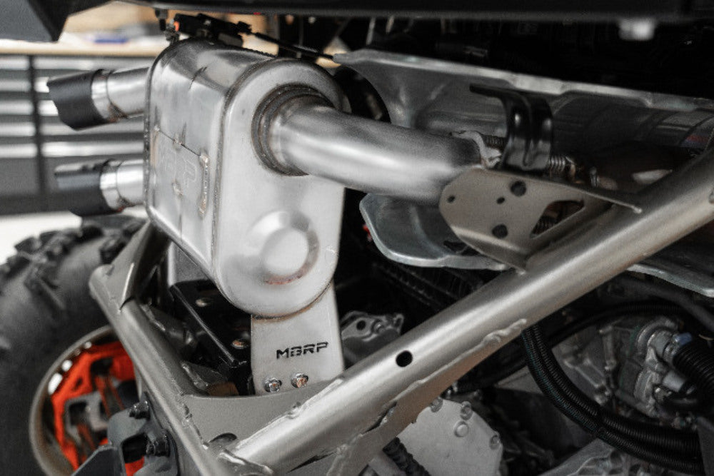 Fits 2018-2020 Can-Am Maverick X3 Max Turbo Can-Am Dual RearExhaust AT-9208AS - Performance Mufflers Car Part People