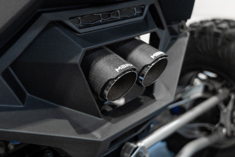 Fits 2022 Polaris RZR Pro R 4 Sport Single Slip-on Dual Outlet Muffler AT-9533PT - Complete Exhaust Systems Car Part People